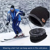 NNETM Winter Outdoor Riding Set: Hat, Gloves, and Scarf - Black