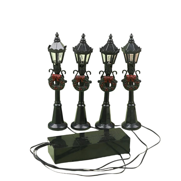 NNEOBA Christmas Mini Street Light Models 4-Piece