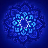 NNETM Lotus Mandala Yoga Room Night Light - LED Multi-Layer Wooden Creative Atmosphere Light