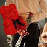NNEOBA Rose Bear Artificial Foam Flowers for Gifts