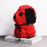 NNEOBA Teddy Rose Dog Artificial Flower Decoration (Red)
