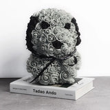 NNEOBA Teddy Rose Dog Artificial Flower Decoration (Grey)