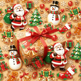 Golden Glossy Christmas Wrapping Paper Roll