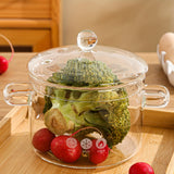 NNETM Amber Glass Soup Pot with Lid