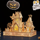 NNETM 3D Wooden Halloween House Puzzle