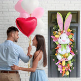 NNETM 2D Flat Easter Bunny Wall Hanging Decoration