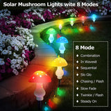 NNETM Twinkling Toadstools: 12LED Multi-Color Changing Solar Christmas Lights