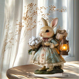NNETM 2D Boho Easter Bunny Acrylic Tabletop Statue