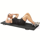 NNETM Ultra-Durable Folding Balance Mat - Anti-Tear, Sweat-Resistant(Black)