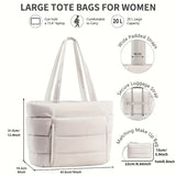 Quilted Large Capacity Tote Bag