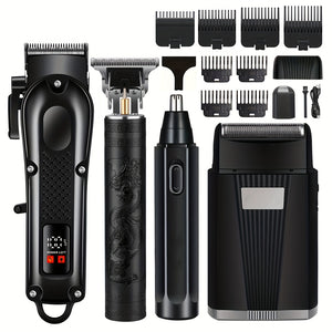 NNETM Men's Haircutting Kit USB Rechargeable Trimmer (4pcs)