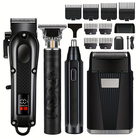 NNETM Men's Haircutting Kit USB Rechargeable Trimmer (4pcs)