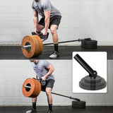 NNETM Heavy Duty T-Bar Row Barbell Attachment - High-Quality Iron(Black)