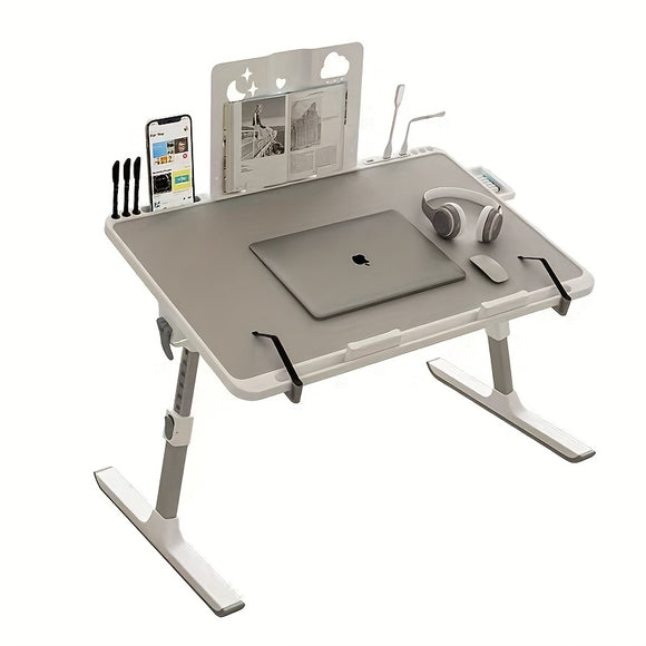 NNETM Adjustable Height Foldable Desk with Phone Slot