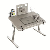 NNETM Adjustable Height Foldable Desk with Phone Slot