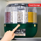 NNETM Dispenser Container Rotating Cereal with Flip Lid
