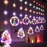 NNETM Starry Splendor: Festive Christmas Curtain Lights