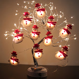 LED Christmas Snowman String Lights 3m Plush Snowman Fairy