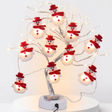 LED Christmas Snowman String Lights 3m Plush Snowman Fairy