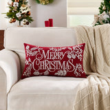 Chenille Christmas Pillowcase – Embroidered “Merry Christmas”