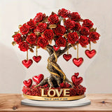 NNETM 2D Crystal Heart "Tree of Love" Acrylic Decor