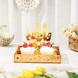 NNETM Golden Acrylic Eid Moon Star Dessert Tray