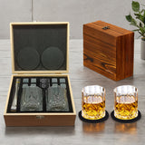 NNETM Whiskey Glasses Gift Set with Stones & Tongs