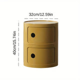 NNETM Ginger-Colored Round Bedside Table