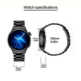 NNETM Smart Watch Big Screen Custom Dial Answer Call Fitness Tracker Sport Smart Watch For Men - Black