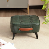 NNETM Leather Footstool Ottoman with Storage