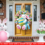 NNETM Easter Bunny Door Cover Hanging Spring Decoration