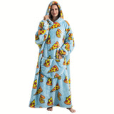 NNETM Oversized Fleece Blanket Hoodie with Sleeves