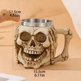 3D Skull Ghost Head Halloween Mug