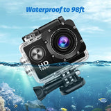 NNETM HD 1080P Sport Action Camera with 2-inch LCD Screen and Waterproof Housing