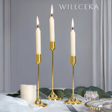 3 Metal Candle Holders, L French Golden 3-Piece Set