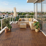27pcs Pine Wood Interlocking Deck Tiles DIY Flooring