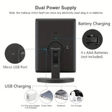 NNETM LED Lights 2X 3X Magnification Lighted Makeup Mirror,  Touch Control, Trifold Makeup Mirror, Rechargeable and dimmable light