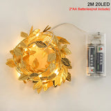 NNEOBA Golden Leaves String Fairy Lights - 2M 20LED