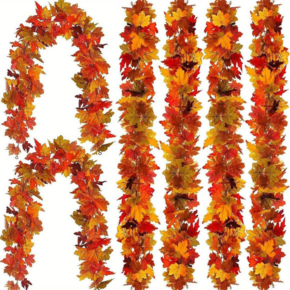 NNEOBA 2M Artificial Fall Maple Leaf Garland