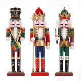 NNEOBA Hand-Painted Wooden Nutcracker Soldier Figurines (3PCS)