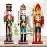NNEOBA Hand-Painted Wooden Nutcracker Soldier Figurines (3PCS)