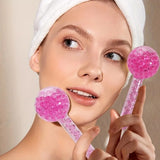 NNEOBA 2PCS Ice Globes for Facial Cooling & Massag Pink