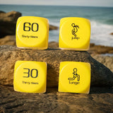 NNEOBA 2Pcs Fitness Dice 6-Sided Workout Dice Yellow