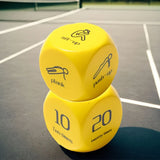 NNEOBA 2Pcs Fitness Dice 6-Sided Workout Dice Yellow