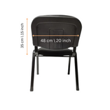 NNECN Lecture Chair with Table Top for Classroom Lecture Training Conference (Set of 6-Black)