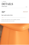 NNETB Vibrant Orange Leather Changing Stool
