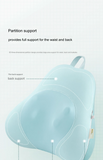 NNETB Light Luxury Green 3D Partition Waist and Back Support Massager Cushion