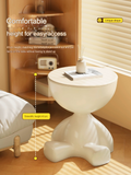 NNETB Cream White Creative Storage Side Table - 41cm Height