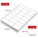 100 Sheet A4 Label White Matte Self Adhesive Sticker-1937319818583740418