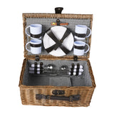 4 Person Picnic Basket Baskets Set Outdoor-1910113180357627905